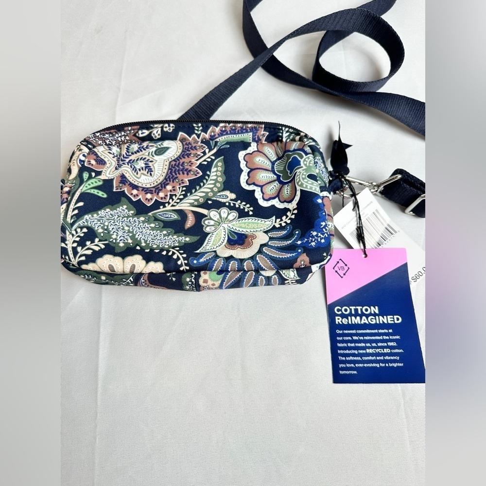 Vera Bradley Crossbody Navy Floral Patterned Crossbody Bag (NWT) - Picture 2 of 7
